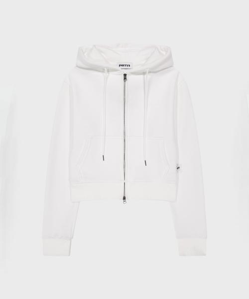 ESSENTIAL SWEAT HOOD ZIP-UP-WHITE