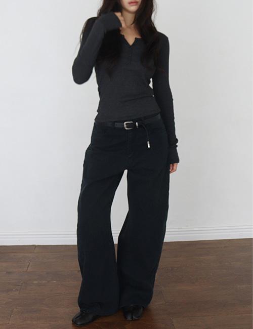 deep navy curve line jeans