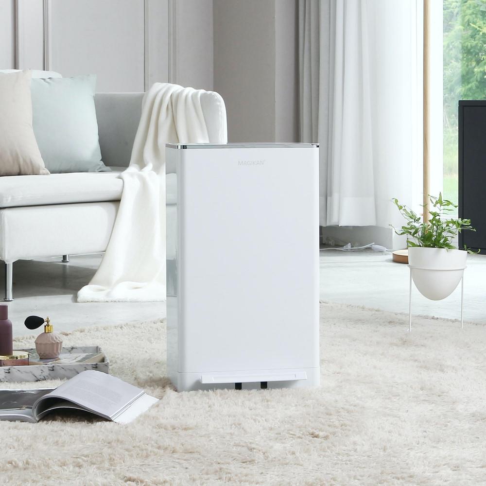 매직캔 히포 크롬 휴지통 21L 27L 화이트 재규어 그레이 컬러