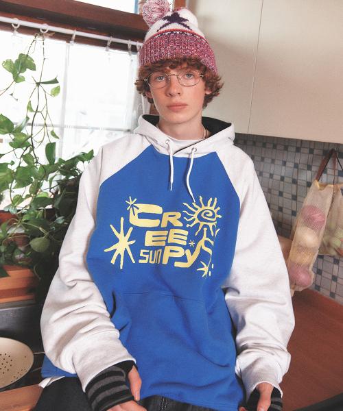 Creepy Sun Hood T-shirt(BLUE)