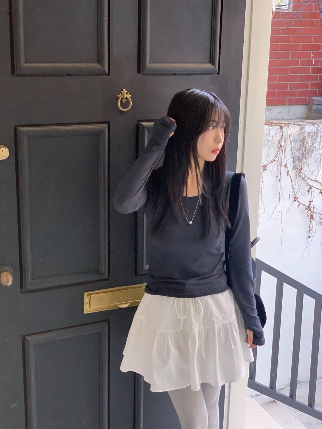 유리에 초이 텐셀 라운드 워머 tee - 5color (베이직/데일리/기본티/텐셀티/이너티/레이어드)