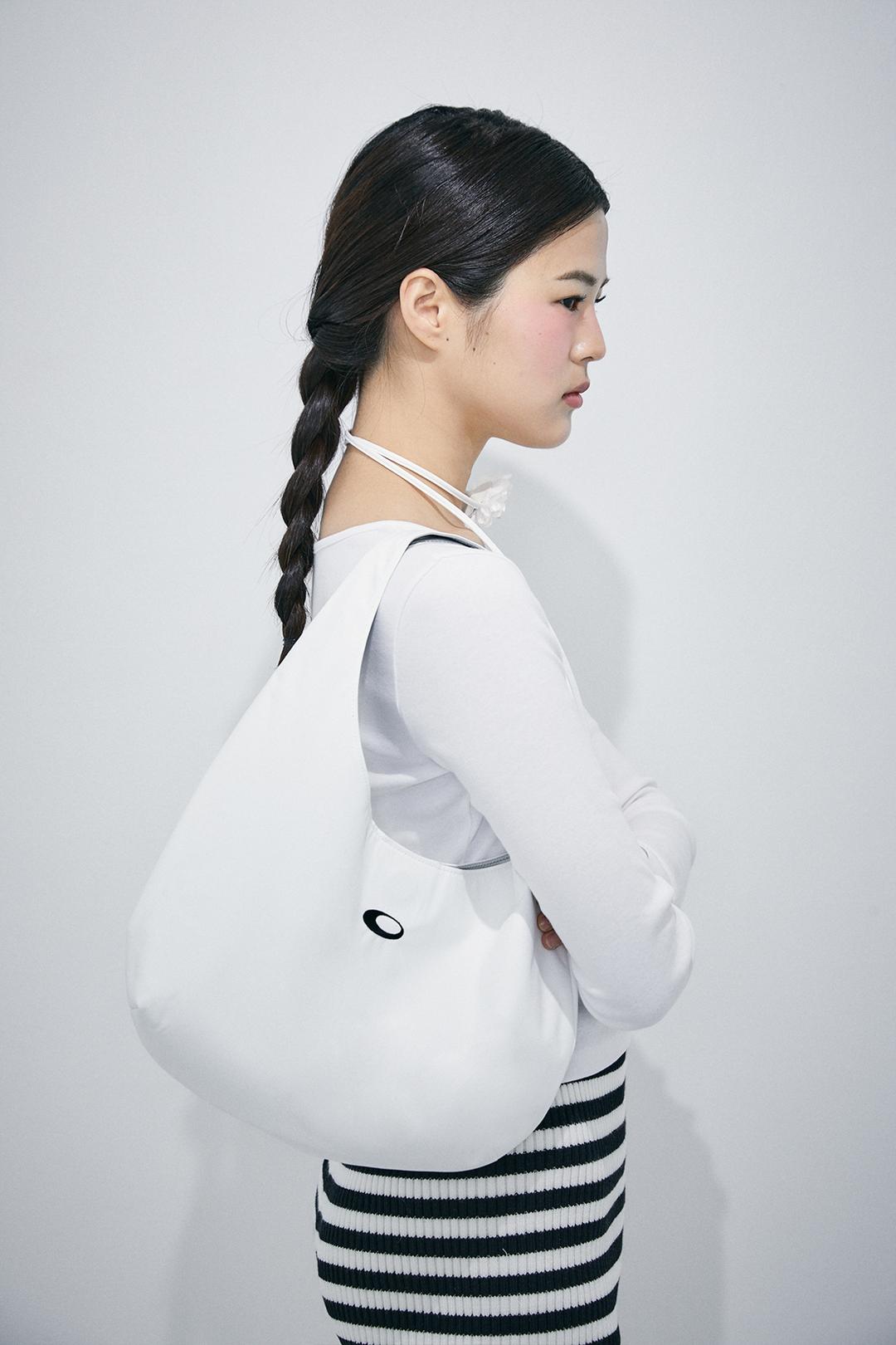 MINI TWO WAY BAG -silver.white denim-