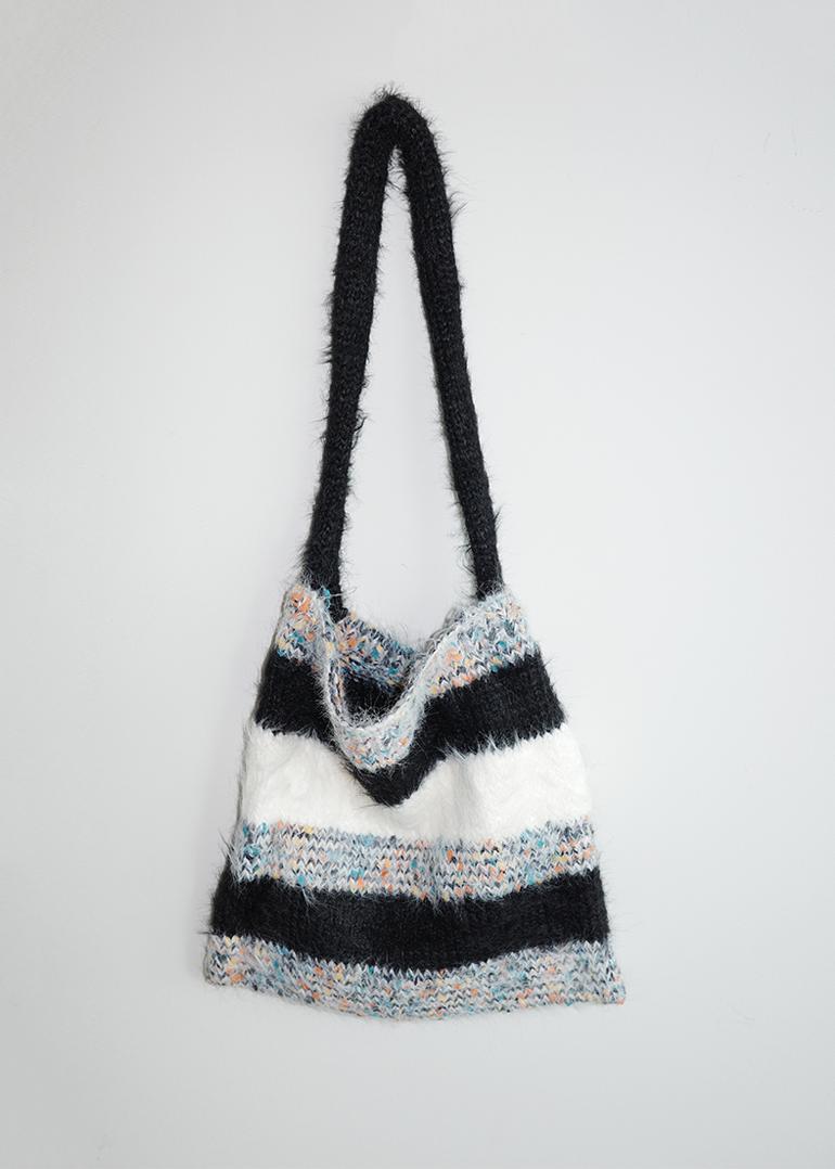 bonbon knit bag | 단가라 미니 퍼 니트 가방