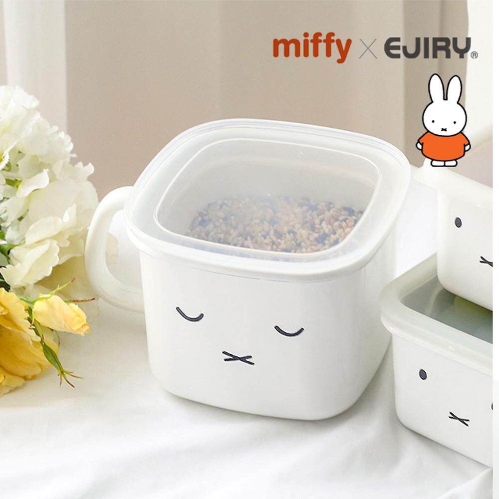 ★재입고 단한번 역대가★ 에지리 미피 사각핸들저그 멀티팟 1.2L 밀폐뚜껑포함 인덕션 법랑냄비