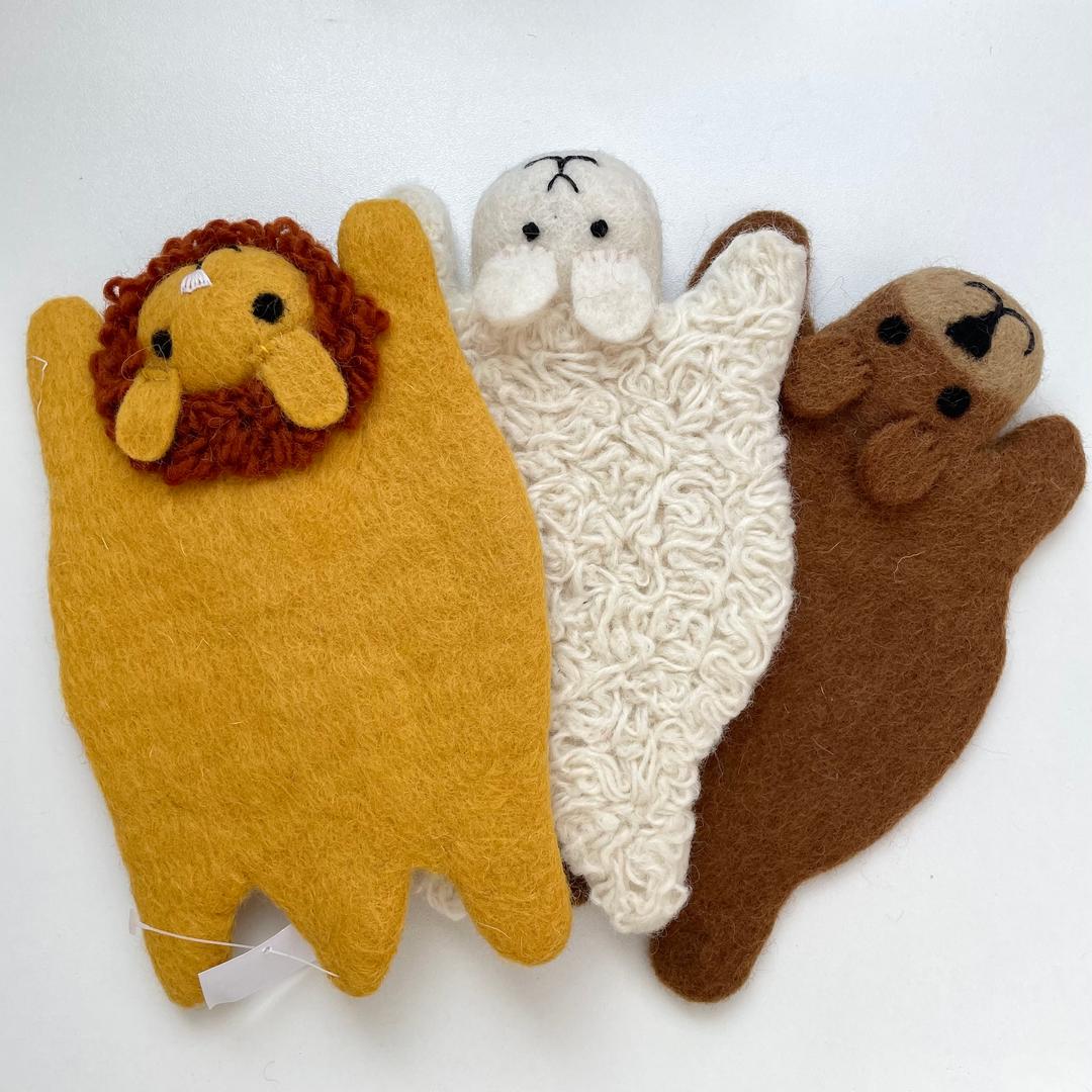 [마인띵스] 동물 울 양모 코스터