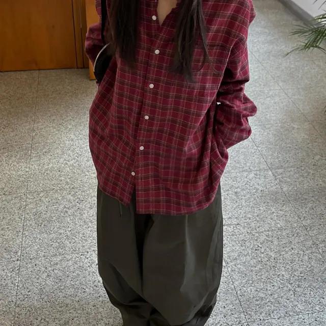 피치기모 체크셔츠