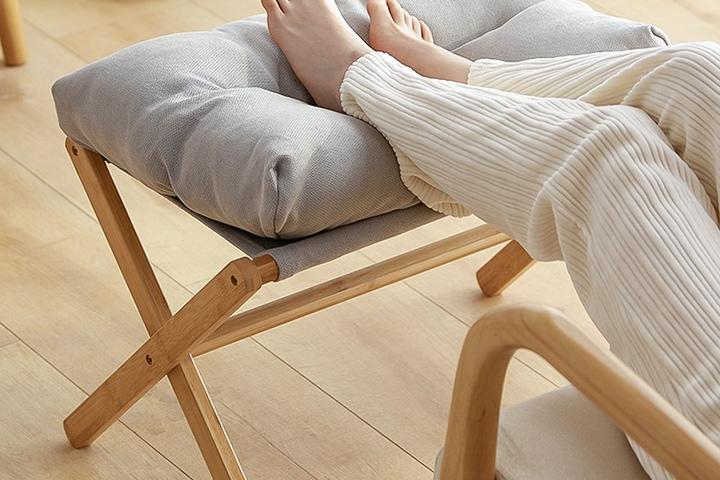 쇼파 접이식 발 받침대 쿠션 책상 보조 풋스툴 사무실 풋레스트