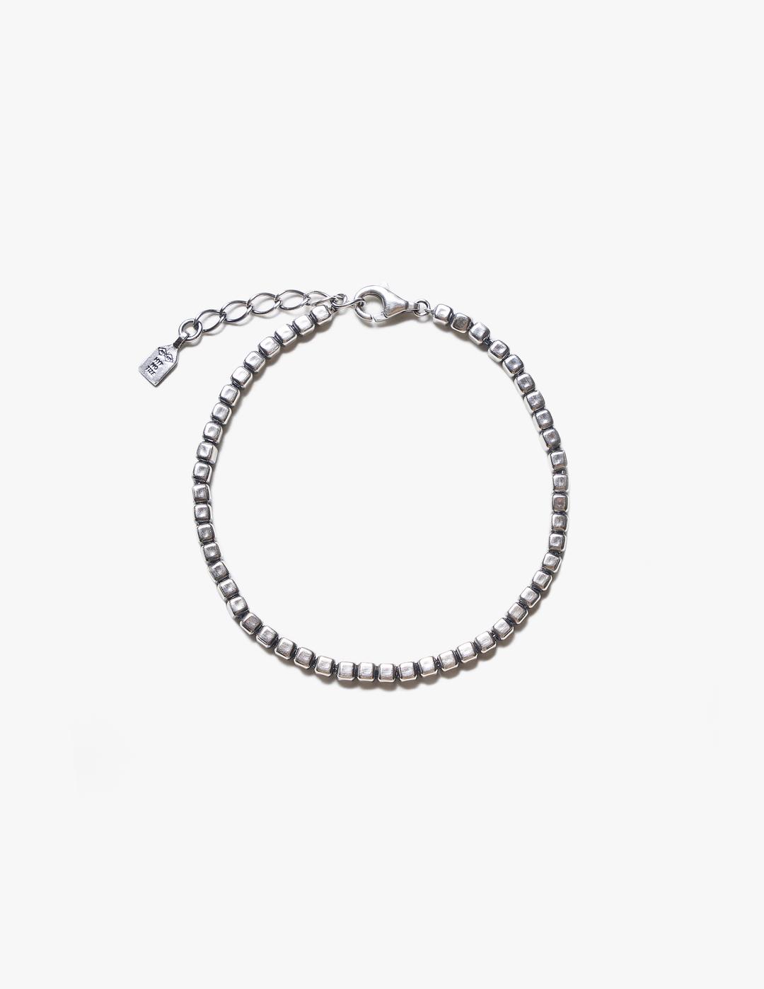 CUBE BALL CHAIN BRACELET [BLACK/WHITE]