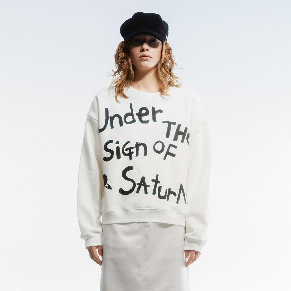 SATURN LETTERING SWEATSHIRT (IVORY)