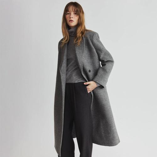 Hidden button double coat (Solid)