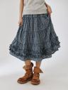 [PLZPROJECT]MIDDLE FRILL SKIRT, BLUE CHECK