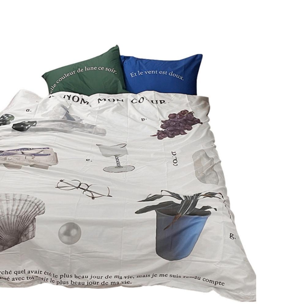 파인더 blu 콜렉트 봄 여름 사계절 면 40수 이불 베개 커버 세트 싱글 킹 퀸