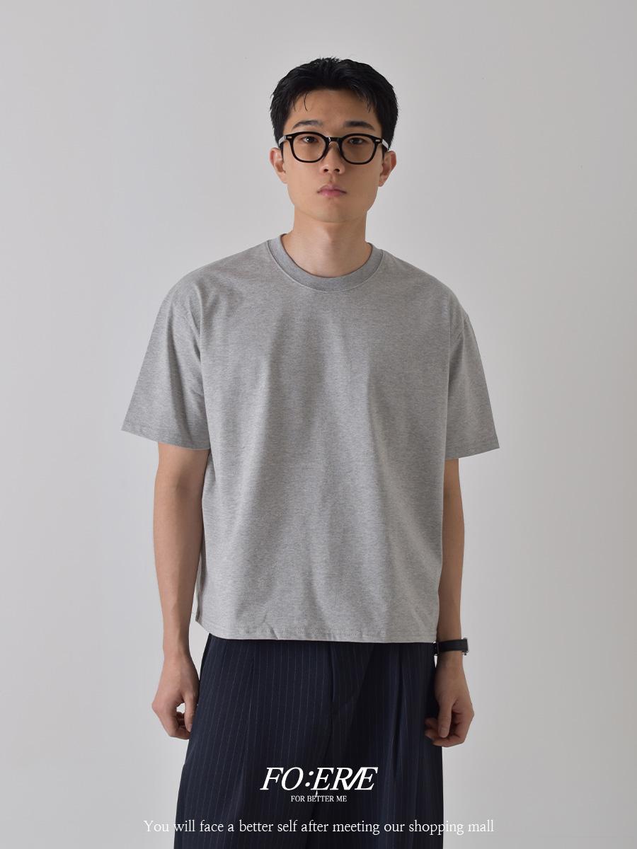 Simple crop half t-shirt