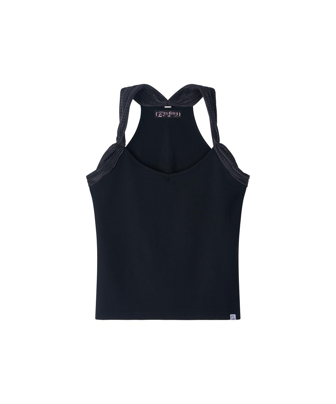 CHU ~ SLEEVELESS TOP - BLACK