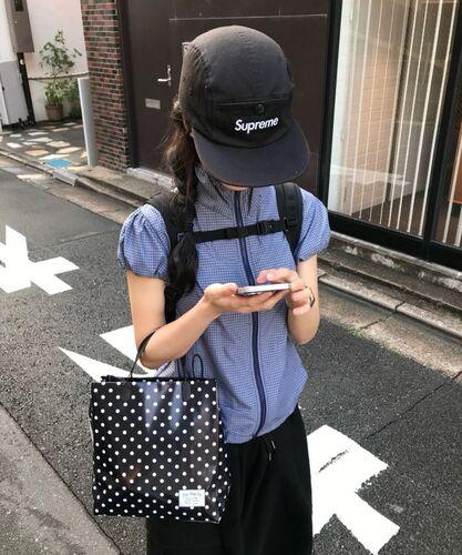 (2color)폼폼 체크 퍼프 반팔 바람막이