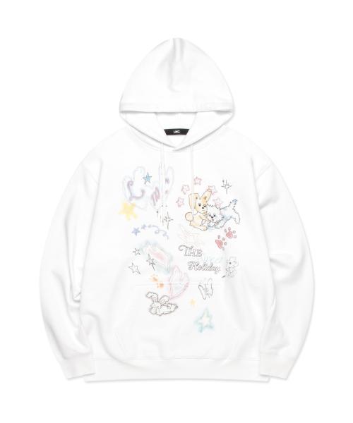 SKETCH DOODLE HOODIE off white