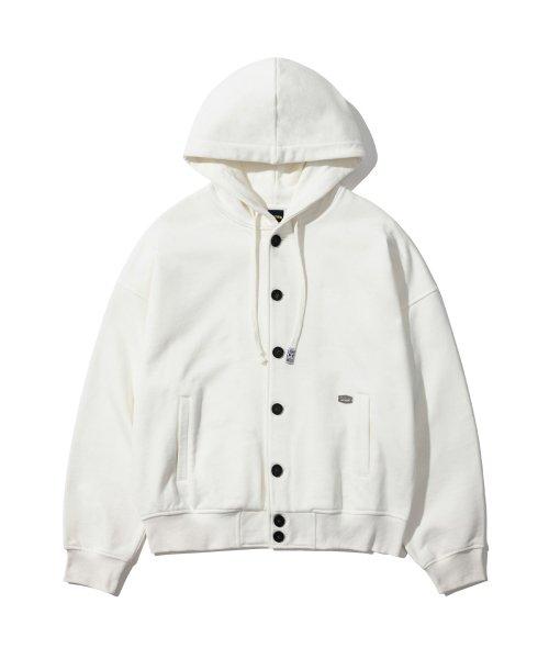 FIVETWO LOGO BADGE HOODED JACKET [OFF WHITE]