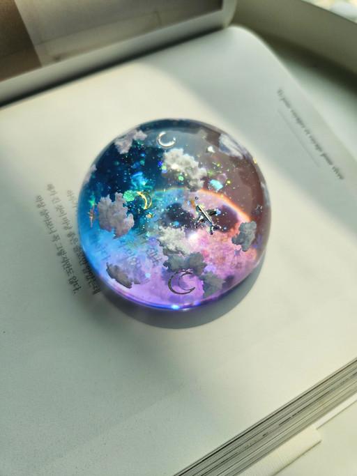 ⛅️✈️하늘구름 반구 문진 책갈피