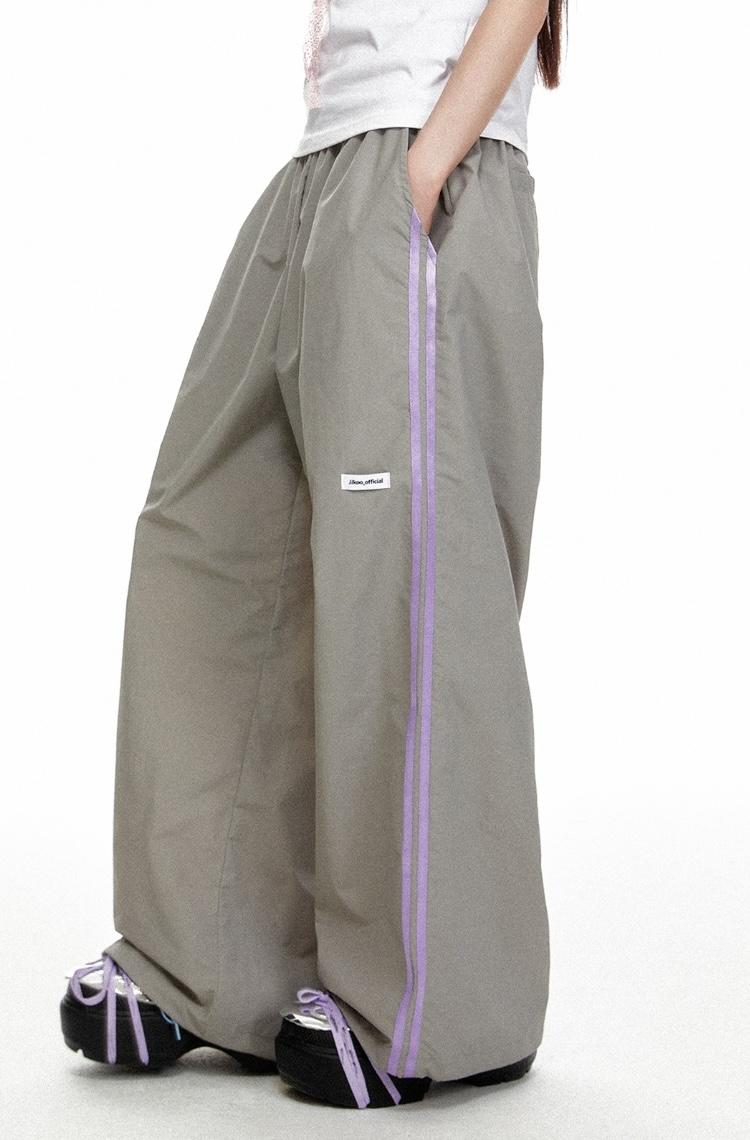 JIKOO Violet Sporty Track Parasuit Pants