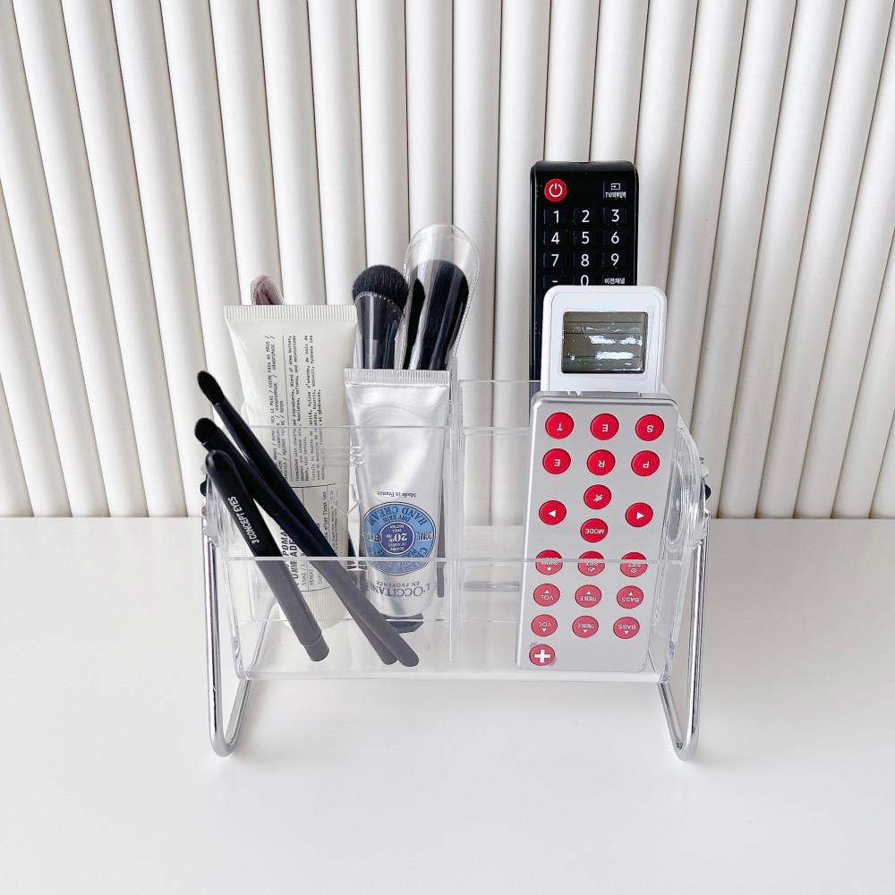 바이에스컴퍼니 투명 아크릴 리모컨 거치대 리모콘 정리 보관함