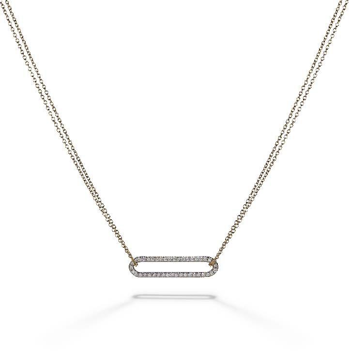 OVAL LINK DIAMOND NECKLACE