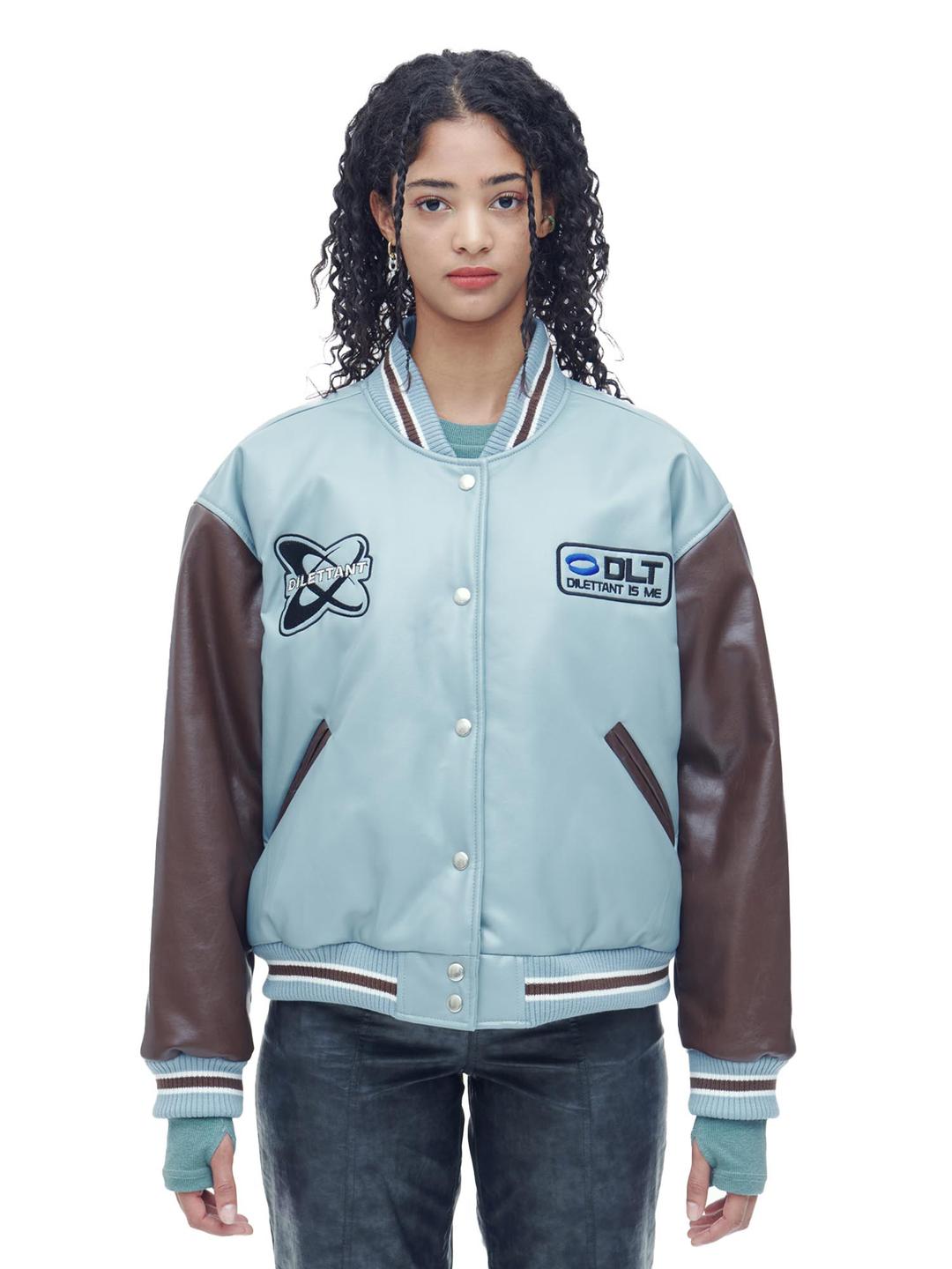 컬러 블록 패딩 바시티 자켓 BL COLOR BLOCK PADDING VARSITY JACKET