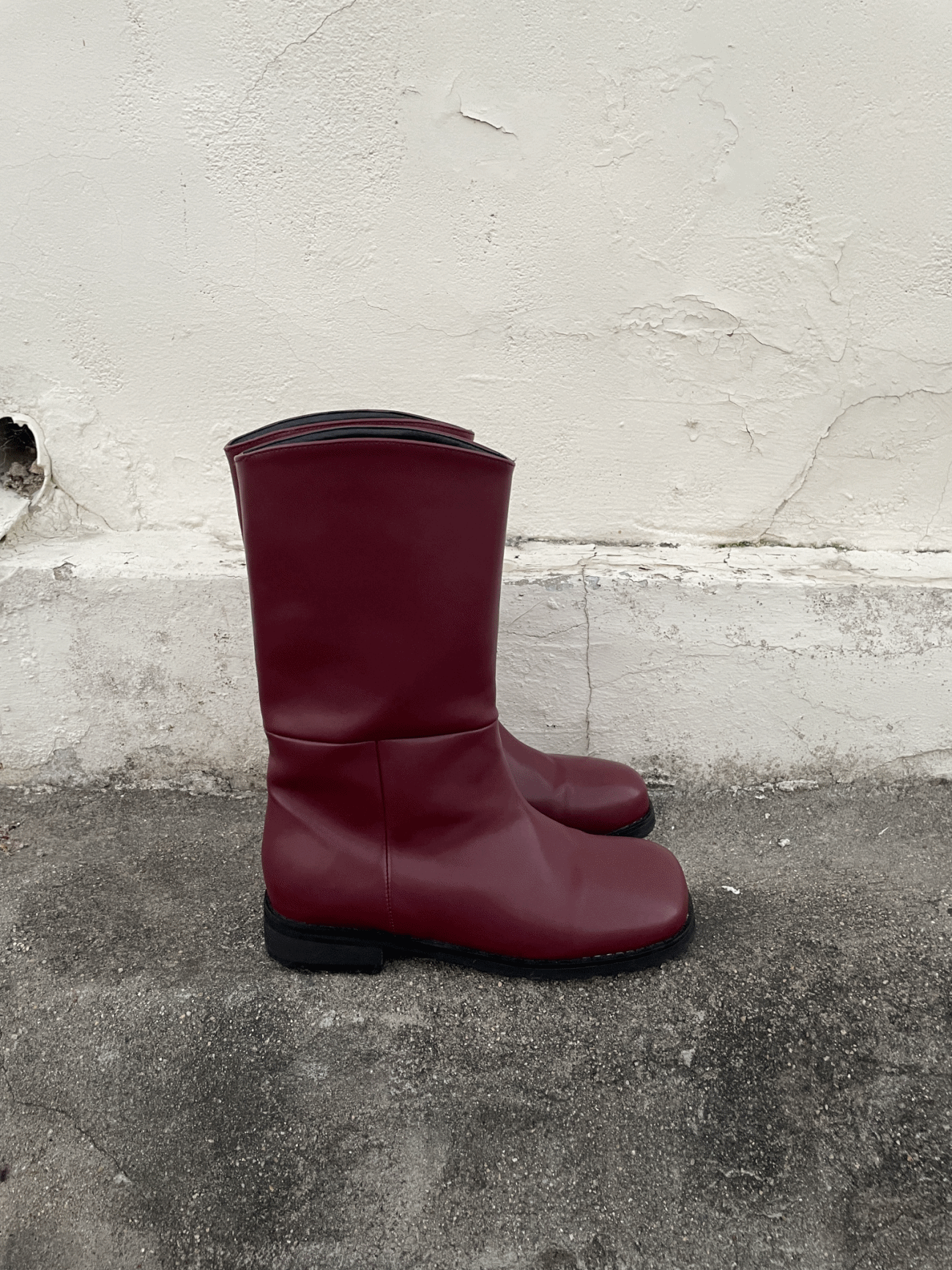모래하우스 burgundy rain boots