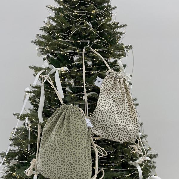 Corduroy leopard multi bag