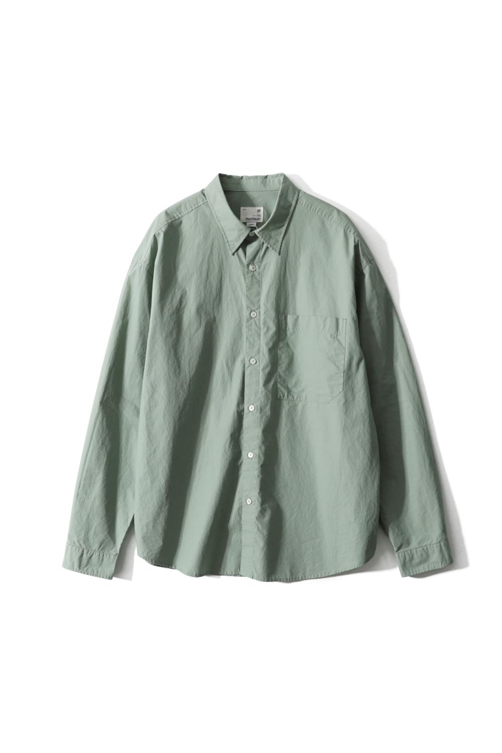 Jane Solid Extra Typewriter Shirt Sage Green
