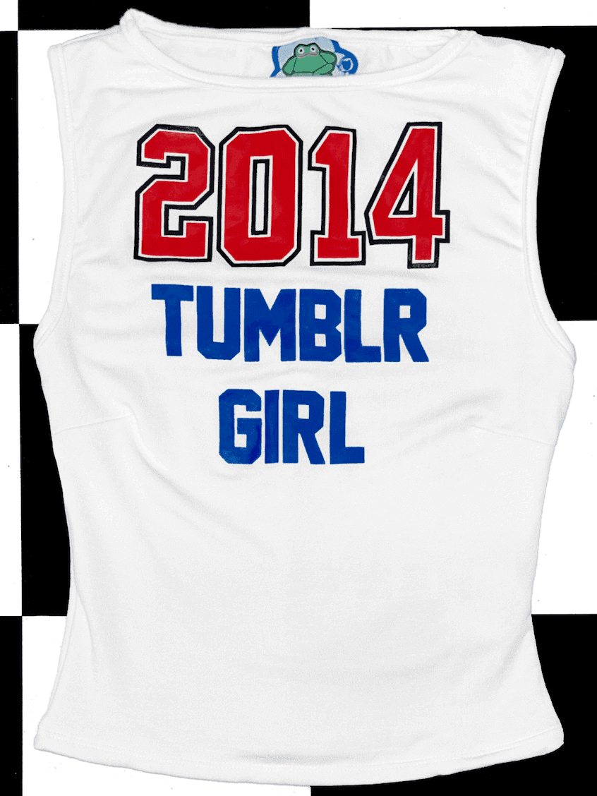 2014 TUMBLR GIRL FITTED TANK IN WHITE