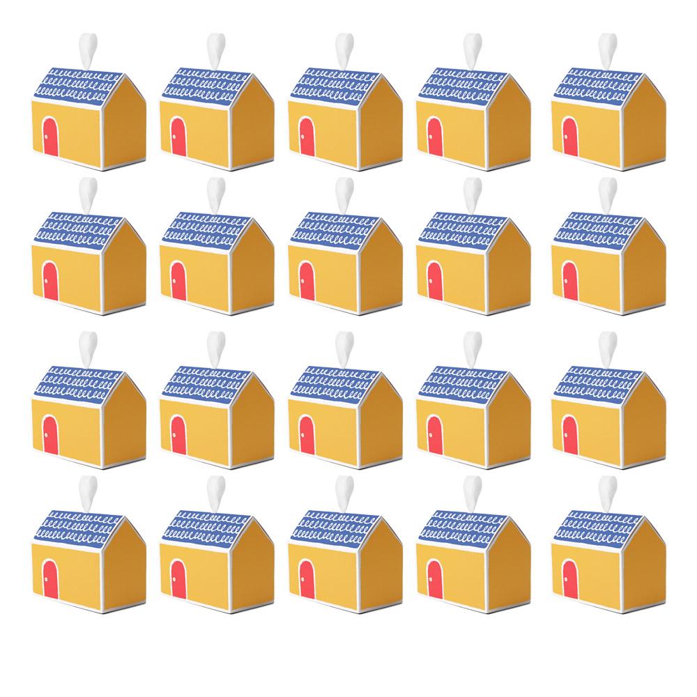 하우스 선물 박스 13 x 7 x 10.5 cm, 파란지붕, 20개