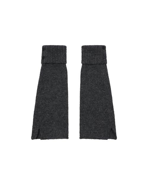 Button knit leg warmer CHARCOAL