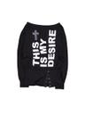 BOLD LETTERING LOOSE TOP / BLACK