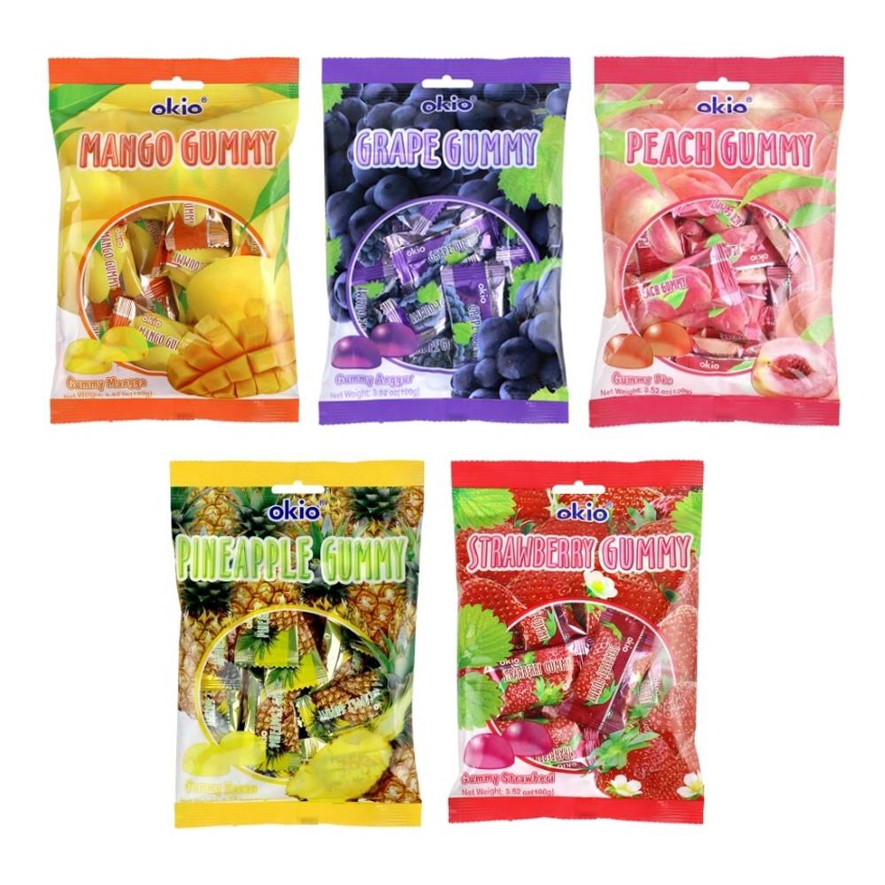 오키오 구미 망고 포도 복숭아 딸기 파인애플 수입 젤리 5종