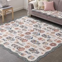 리즈 오렌지 워셔블 자카드 카페트 점보특대 200x230