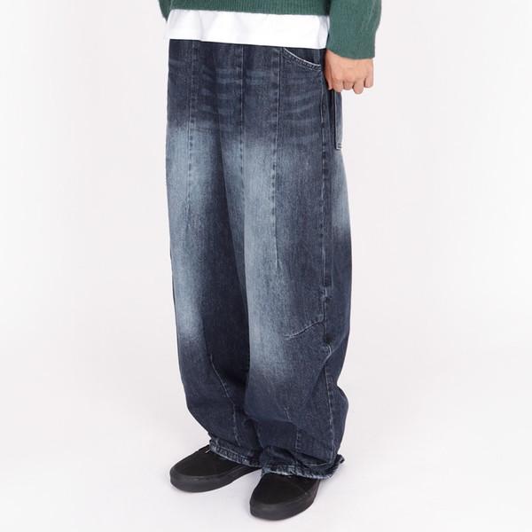 샌드 워싱 벌룬 팬츠 (BLUE)