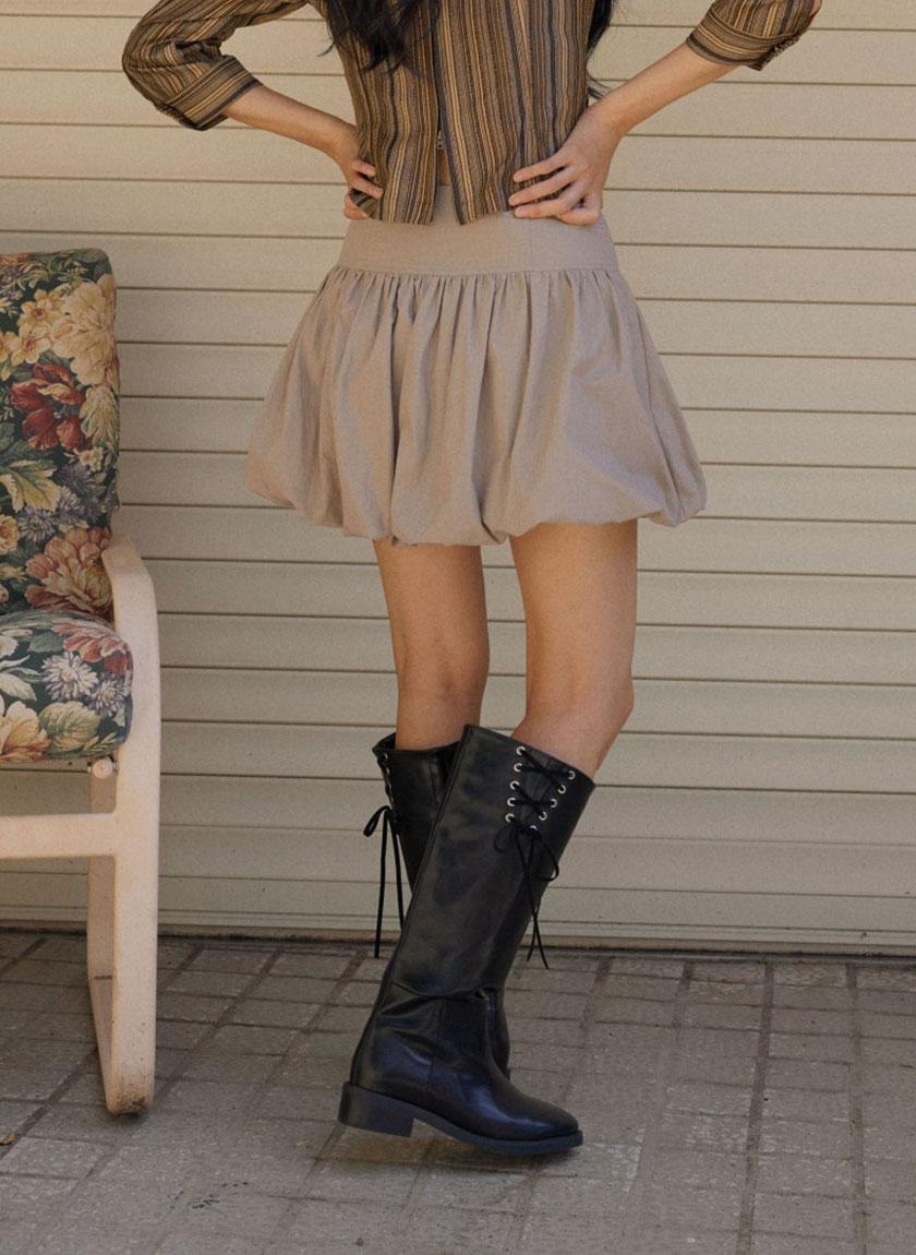 Long Eyelet Boots (Black)