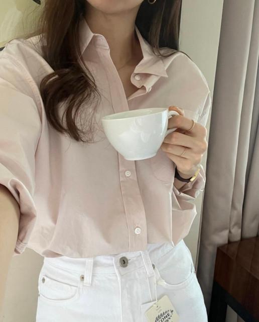 화,핑 당일 / 버베인 클래식 코튼 셔츠 긴팔 카라 포켓 데일리 sh (6colors)