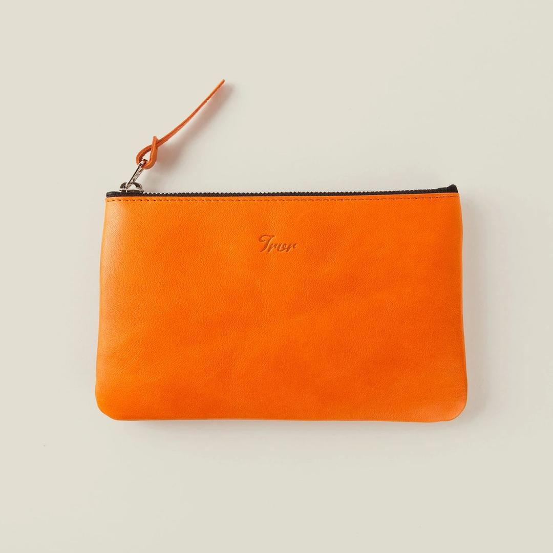 Leather Pouch M Orange