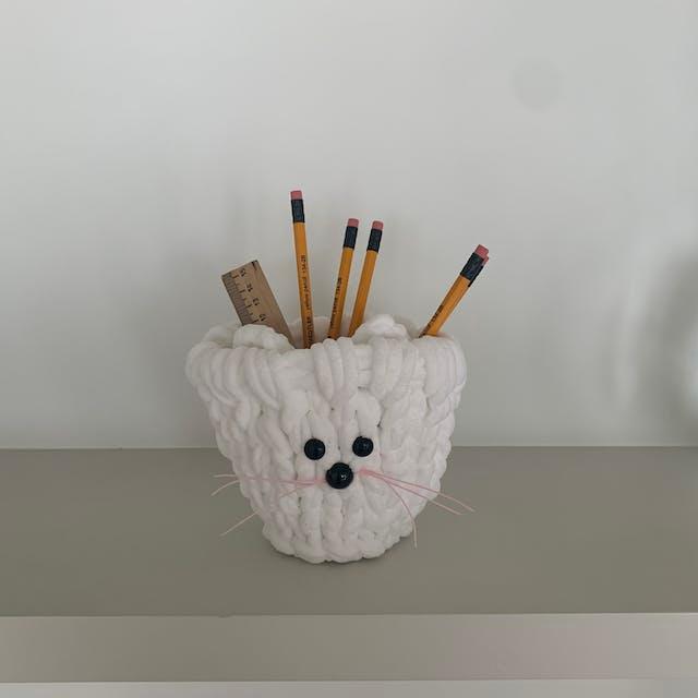 애니몰 보송보송 바구니 Animal Pluffy basket _ Persian Cat