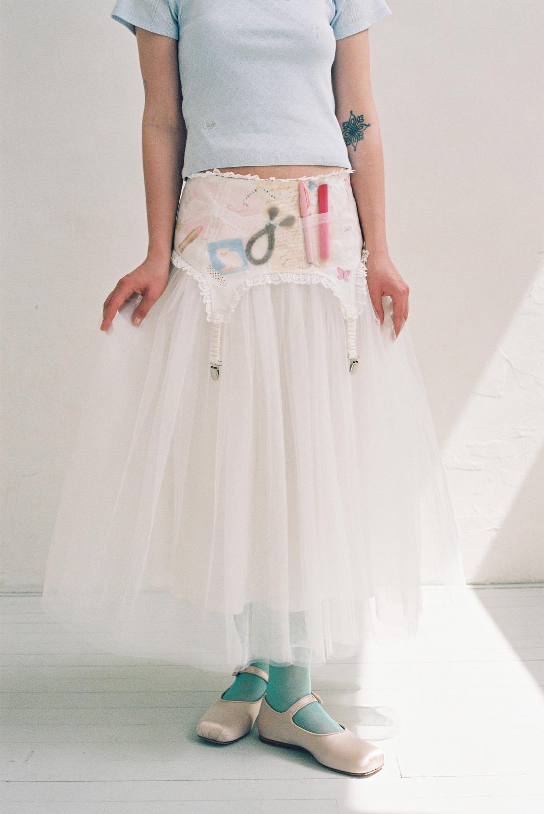 [PRE-ORDER 마감 5월4일 오후7시] Anette Garter Tutu Skirt (White)