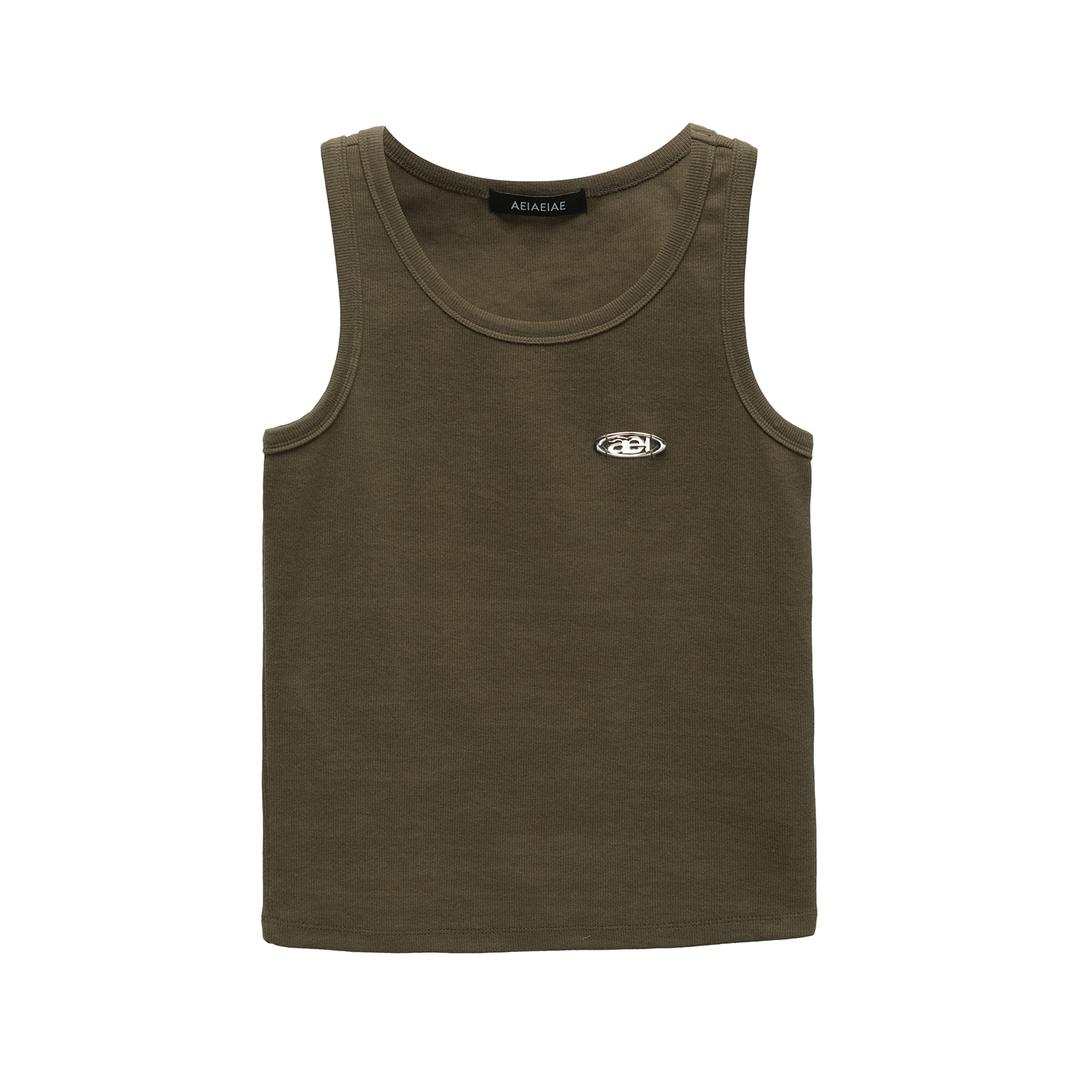 SYMBOL METAL SLEEVELESS [KHAKI]