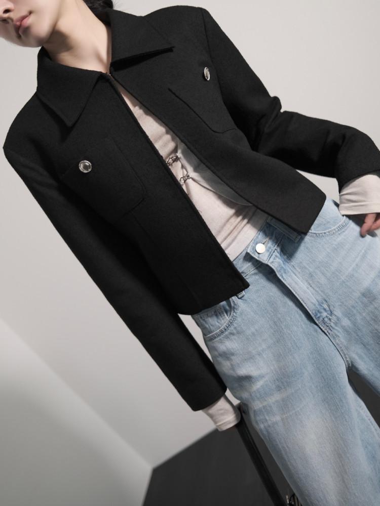 로우 부클 카라 트위드 자켓 (2 color)