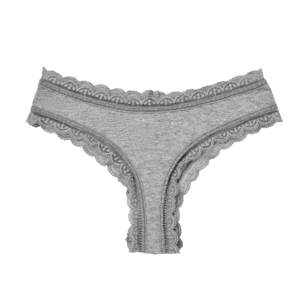 Minimal Lace Cheeky Panty Gray
