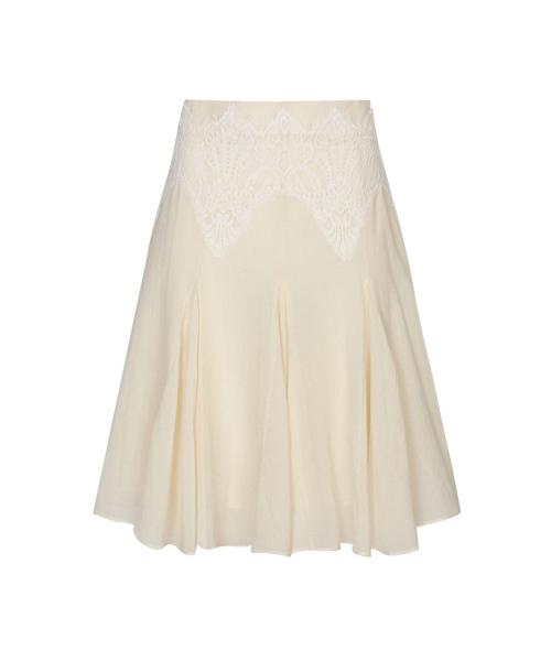 Bali Lace Flare Skirt (Oat Cream)