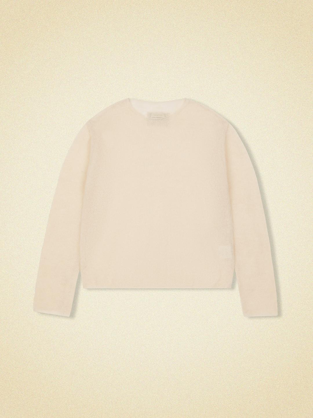 alpaca knit (peach ivory)