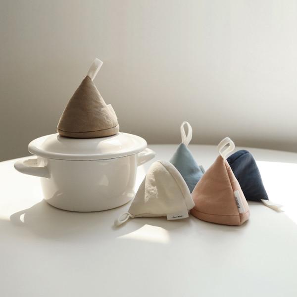 알록달록 꼬깔 냄비 손잡이 (순면 20수/바이오워싱) - 5color