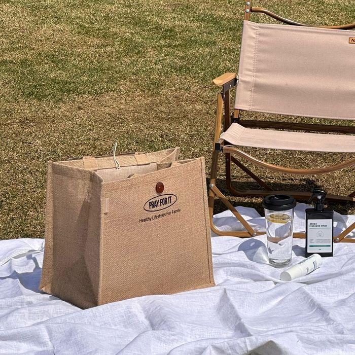 Eco picnic Big bag 황마 피크닉 장바구니