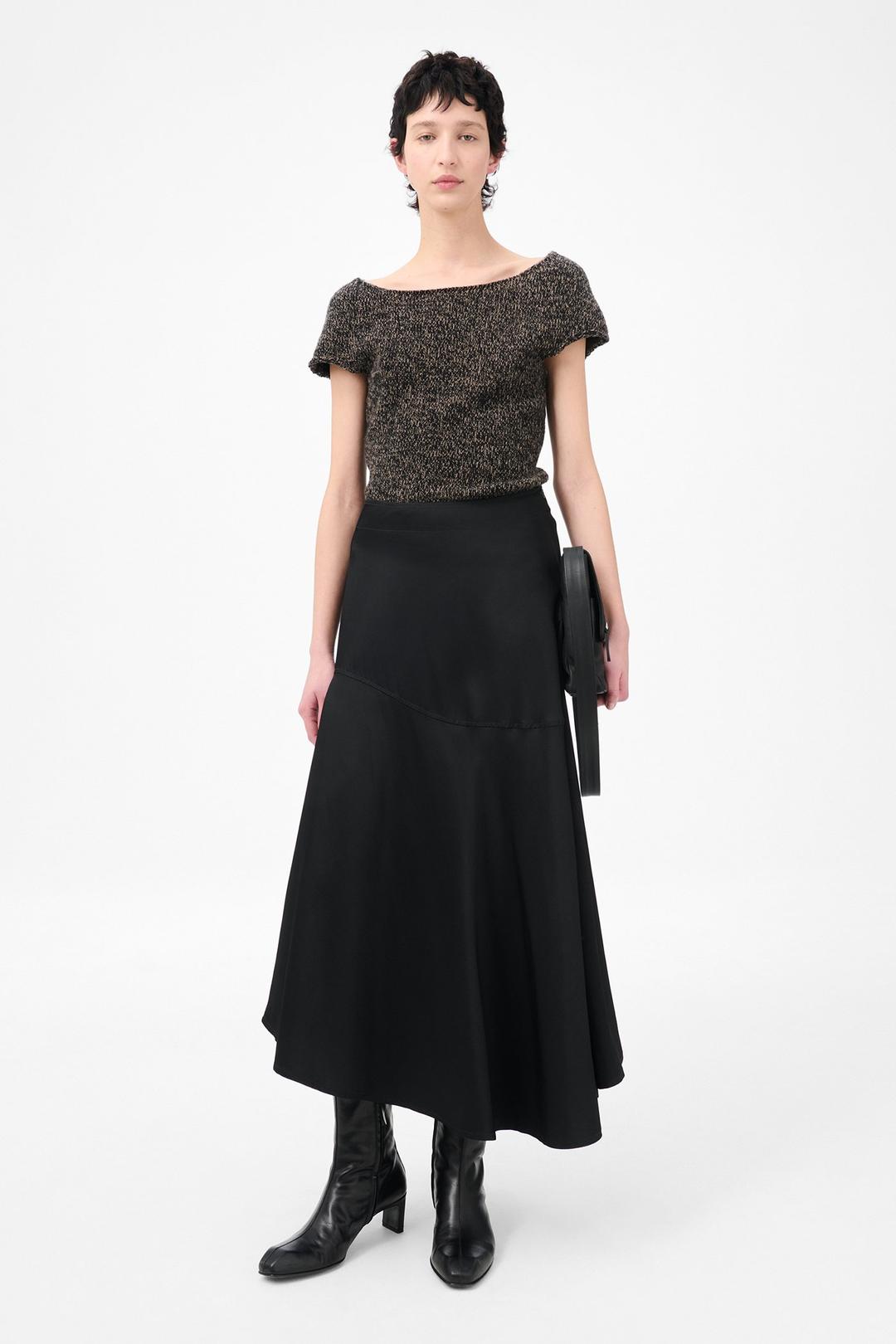 Waltz Skirt Fresh Black Tarmac Twill
