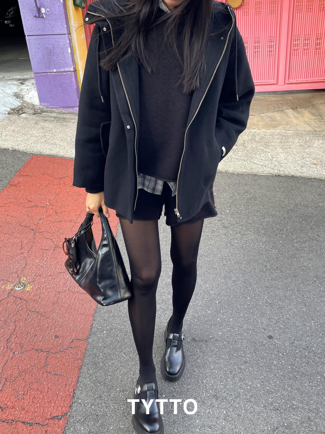 후드 핸드메이드 코트